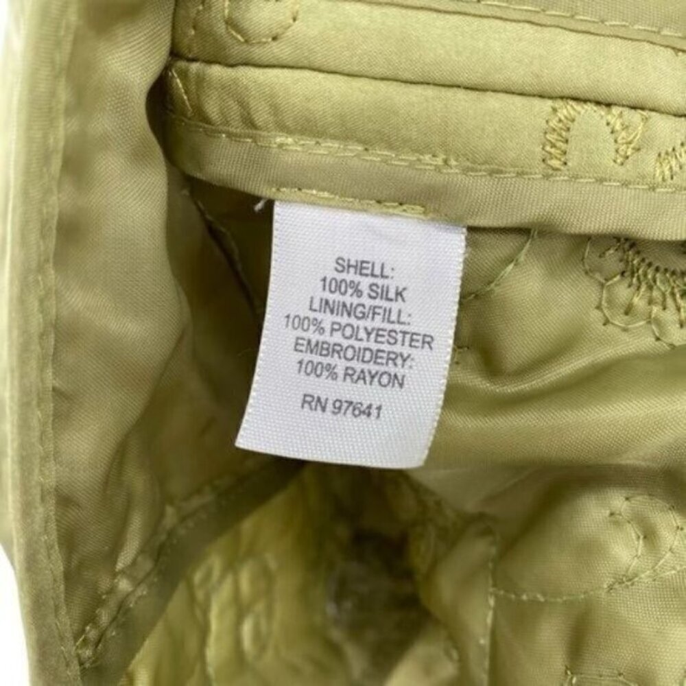 J. Jill Green Silk Embroidered Lightweight Jacket Coat - Picture 14 of 14